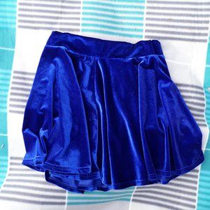 Urban CoCo Women's Velvet Flared Mini Skirt